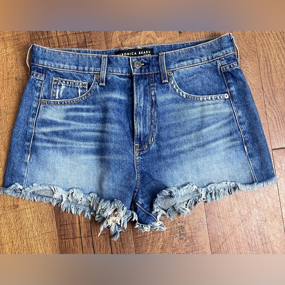 VERONICA BEARD Timmi Short High Rise Denim Beacon Ranch Shorts Size 29/8